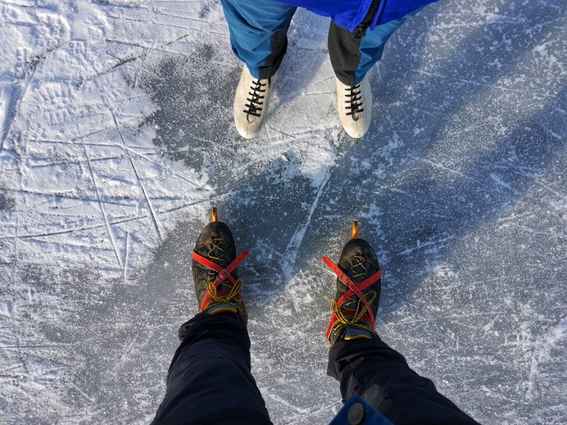 Ice skating on Valentines day is another unforgettable memory