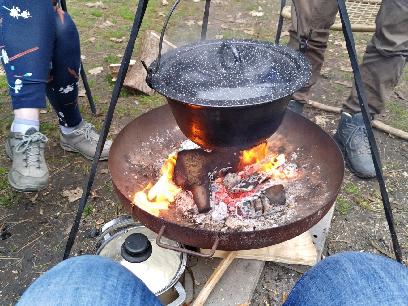 Cooking on actual fire