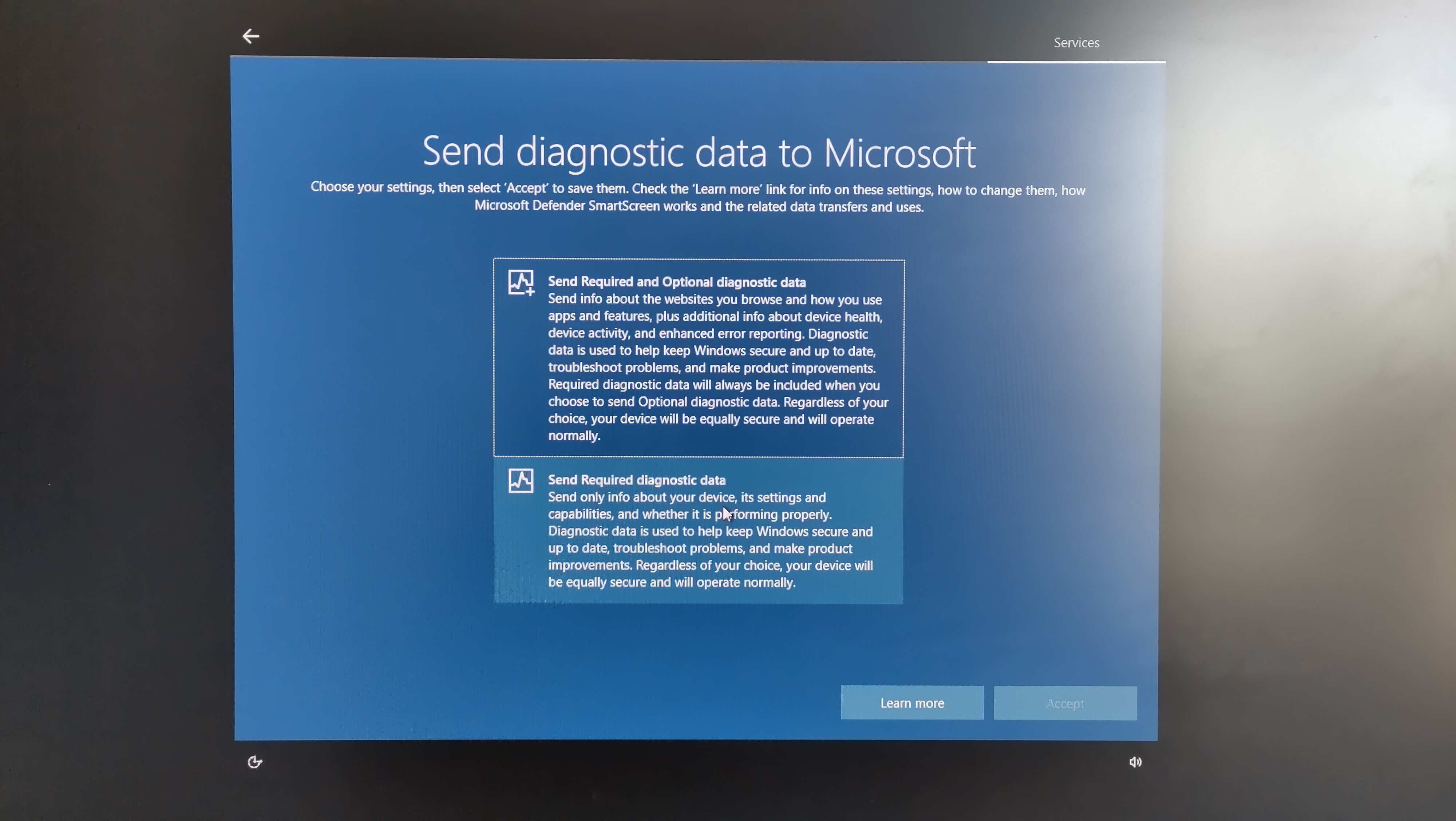 Send diagnostic data to Microsoft