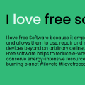 I love free Software