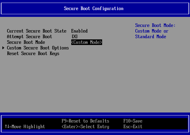 Secure Boot Configuration in the OVMF Firmware
