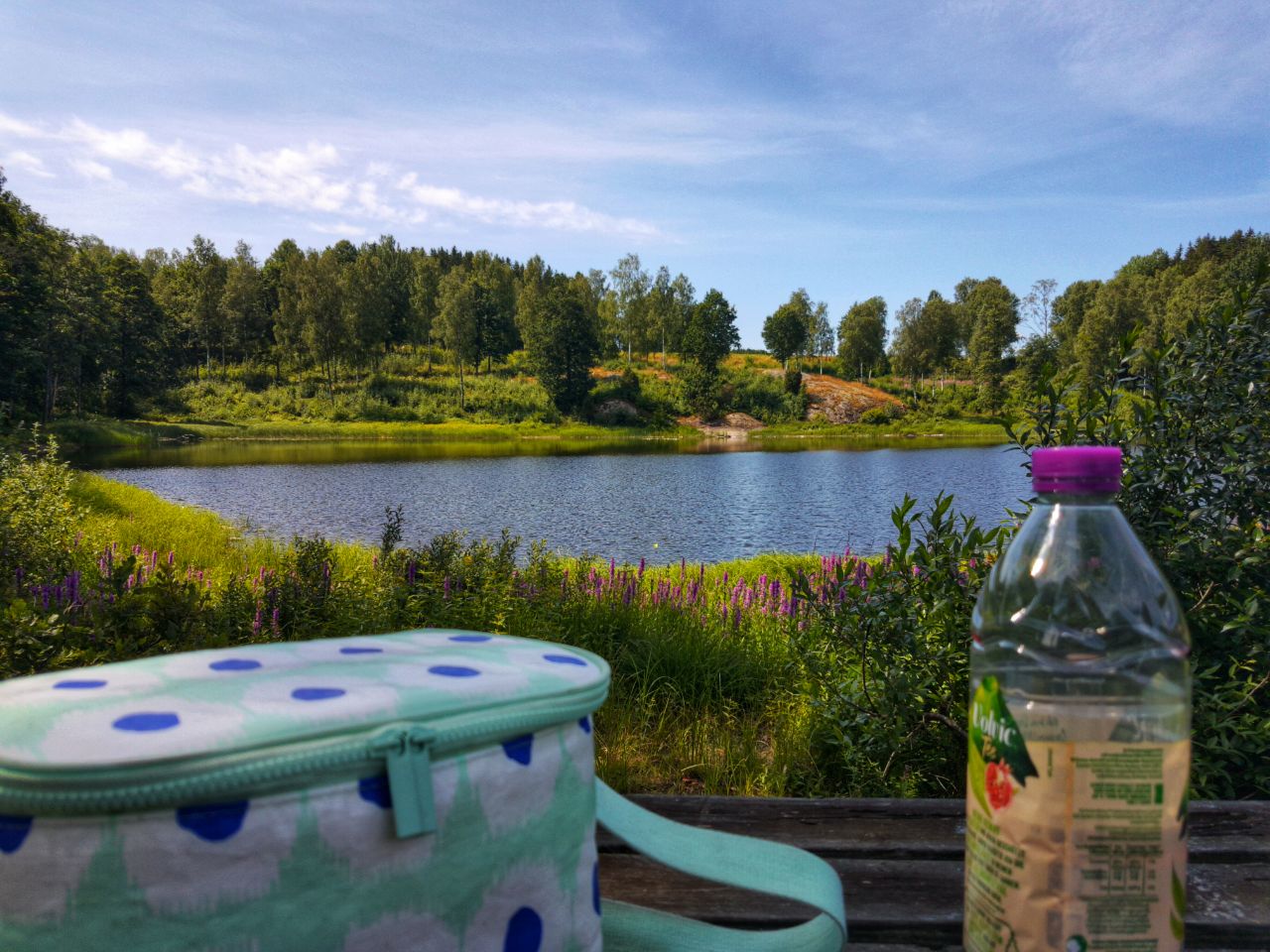 Lunchbreak at an idyllic lake