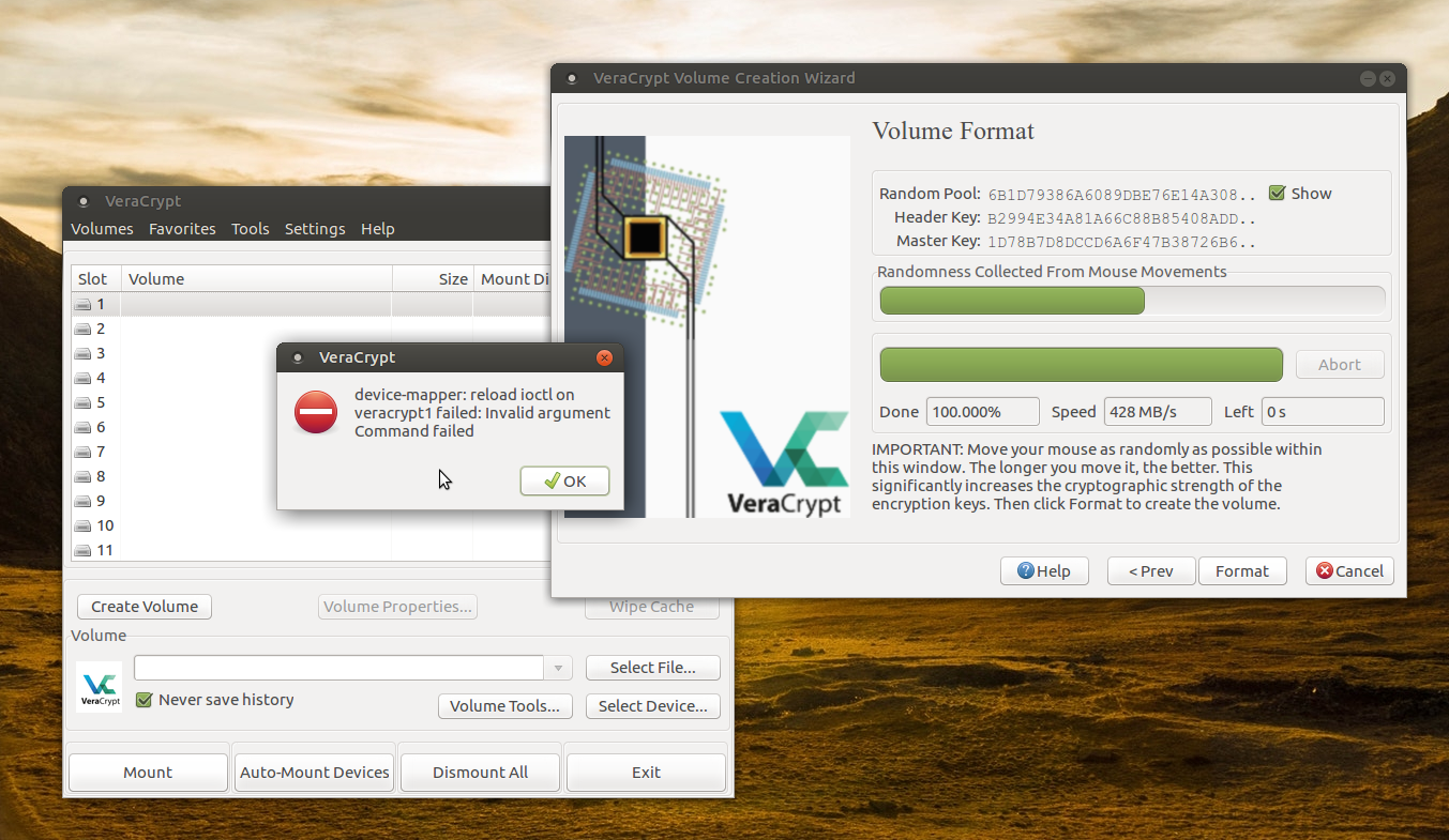 Featured image of post Getting VeraCrypt running on a custom build Kernel